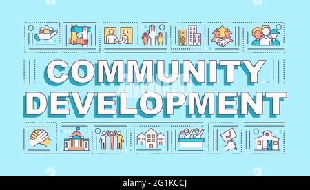 Community development word concepts banner Stock Vector