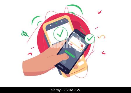 Success approved payment check mark Stock Vector