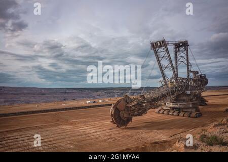 Lignite excavator in the Hambach opencast mine May 2021 Stock Photo