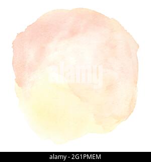 Stain watercolor brush shapes with hand-painted on white background. Stock Vector
