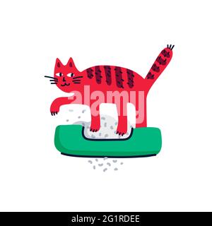 Pet grooming concept. Happy dog in a bath with foam and goods for bathing on white background. Dog care, grooming, hygiene, health. Pet shop Stock Vector