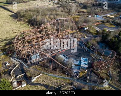 The Now demolished Knightmare Rollercoaster at the now Closed