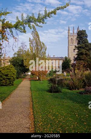 Botanical Gardens and Magdalen College, Oxford University, Oxford, United Kingdom Stock Photo