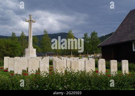 Green Howards British Army war graves at Sel, Otta, Norway Stock Photo