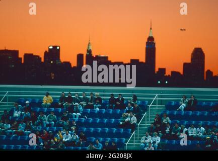 Sunset on New York City from Flushing Meadows, USA 1997