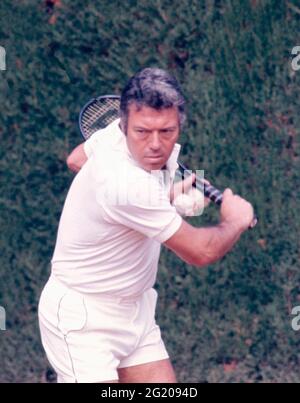 Italian former tennis player Nicola Pietrangeli, 1980s Stock Photo