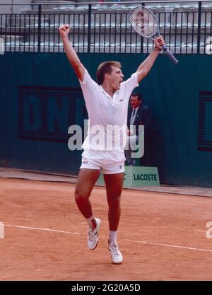 Venezuelan tennis player Nicolas Pereira, Roland Garros, France 1989 Stock Photo