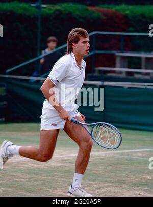 Venezuelan tennis player Nicolas Pereira, Wimbledon, UK 1996 Stock Photo