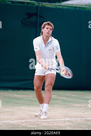 Venezuelan tennis player Nicolas Pereira, Wimbledon, UK 1996 Stock Photo