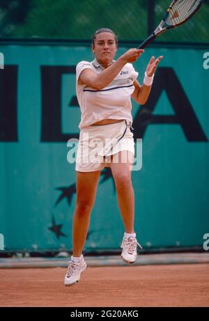 Italian tennis player Giulia Casoni, Roland Garros, France 2000 Stock Photo