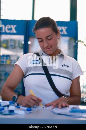 Italian tennis player Giulia Casoni, Italian Open 2000 Stock Photo