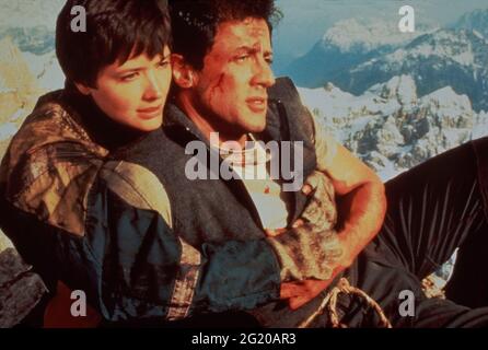 Los Angeles.CA.USA. Sylvester Stallone and Janine Turner in ©Tristar Pictures  film, Cliffhanger (1993) Director:Renny Harlin Screenplay:Michael France and Sylvester Stallone Source: John Long (story premise) Ref:LMK106-SLIB290619-003 Supplied by LMKMEDIA. Editorial Only. Landmark Media is not the copyright owner of these Film or TV stills but provides a service only for recognised Media outlets. pictures@lmkmedia.com