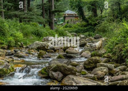 The various views of Jibhi Village Stock Photo