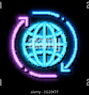 world internet network neon glow icon illustration Stock Vector