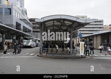 KYOTO, JAPAN - Dec 16, 2019: Kyoto, Japan- 27 Nov, 2019: Kyoto city bus is public transport in Kyoto. The Kyoto City bus is useful for getting around Stock Photo