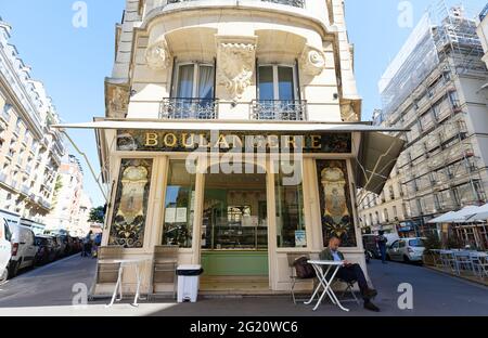 The French traditional bakery and pastry shop Bo located near Bastille square in Paris, France. Stock Photo