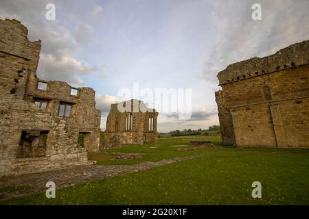 The ruins of Egglestone Abbey near Castle Barnard in County Durham, UK Stock Photo