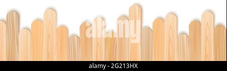 Realistic wooden or plastic sticks.For ice cream or frozen juice, covid test, or medical throat examination. Stock Vector