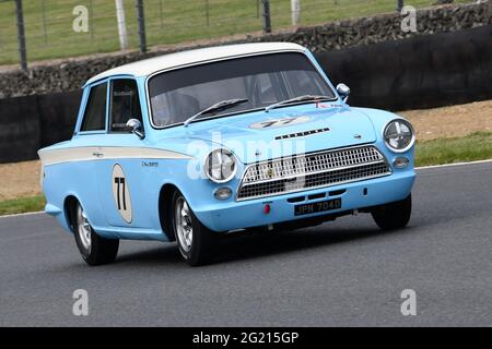 Mark Sumpter, Ford Lotus Cortina, Masters pre-66 touring cars, Saloon cars, GT cars, touring cars, Masters Historic Festival, Brands Hatch Grand Prix Stock Photo