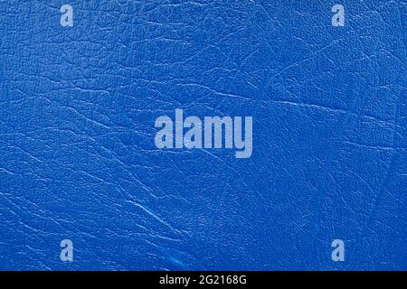 Background image - blue leather with an abstract texture. Stock Photo