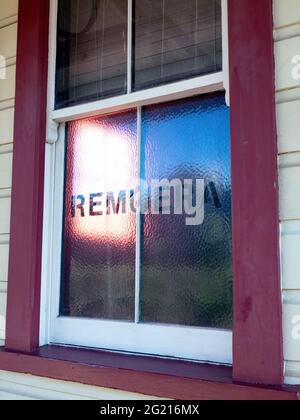 AUCKLAND, NEW ZEALAND - Jun 01, 2021: View of Remiuera train station sign in Auckland. Auckland, New Zealand - June 1, 2021 Stock Photo