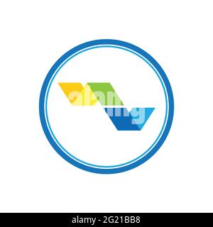 creative  logo concept design for fintech and digital finance technologies Stock Vector