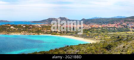 Astonishing view of La Sciumara beach in Palau. Picturesque seascape of Mediterranean sea. Location: Palau, Province of Olbia-Tempio, Sardinia, Italy, Stock Photo