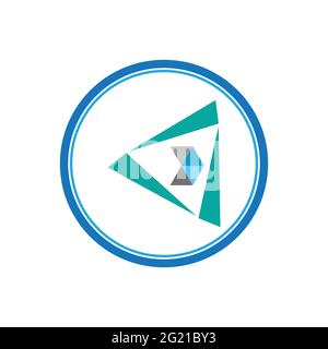 creative  logo concept design for fintech and digital finance technologies Stock Vector