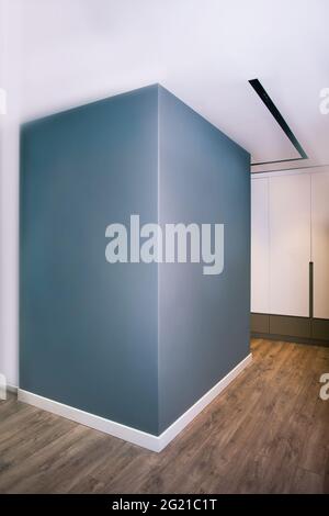 corner in the design of the apartment between the living room and the kitchen. Stock Photo