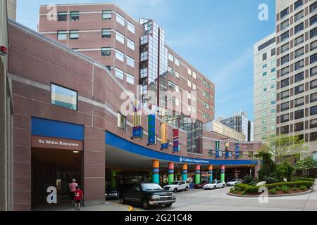 Exterior of Boston Children's Hospital,  Longwood Avenue, Boston MA USA Stock Photo
