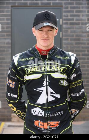 MANCHESTER, UK. JUNE 7TH Anders Rowe - Ipswich TruPlant Witches during the SGB Premiership match between Belle Vue Aces and Ipswich Witches at the National Speedway Stadium, Manchester on Monday 7th June 2021. (Credit: Ian Charles | MI News) Credit: MI News & Sport /Alamy Live News Stock Photo