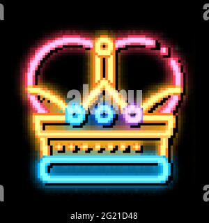 royal crown neon glow icon illustration Stock Vector