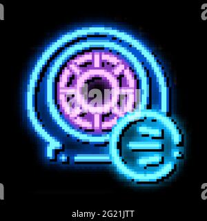 tire air vent neon glow icon illustration Stock Vector