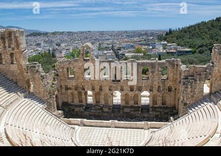 Odeon of Herodes Atticus, commonly known as 'Herodeion'. Acropolis, Greece Stock Photo