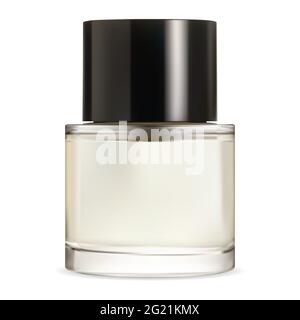 Nail polish bottle. Pefume packaging, fingernale oil container template. Enamel container glossy design template, nailpolish glass bottle Stock Vector