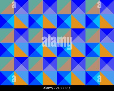 Geometric triangular mosaic. Background with squares and triangles. Vector illustration Stock Vector