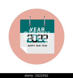 Happy new year calender and event greeting card poster and banner vector design. Stock Vector