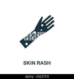 Skin Rash icon. Monochrome simple element from coronavirus symptoms collection. Creative Skin Rash icon for web design, templates, infographics and Stock Vector