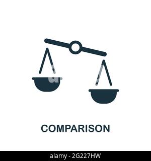 Comparison icon. Monochrome simple element from digital service collection. Creative Comparison icon for web design, templates, infographics and more Stock Vector