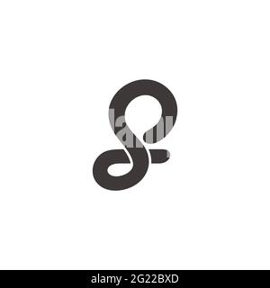 letter s motion line simple flat 3d logo vector Stock Vector
