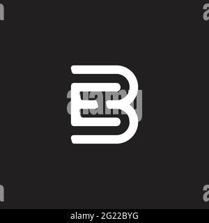 letter eb simple geometric linear logo vector Stock Vector