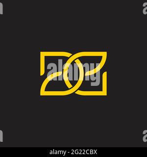 letter de simple overlapping line geometric logo vector Stock Vector