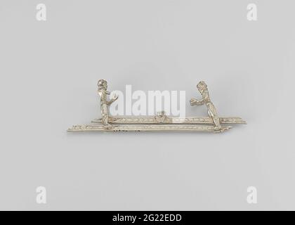 Two forging. Two forces on two movable slats with an anvil one between them in the upper bar. At the back and forth moving the slats, the one blacksmith and then the other blacksmith on the anvil. The forging hammers are missing. The image is not noticed. Stock Photo