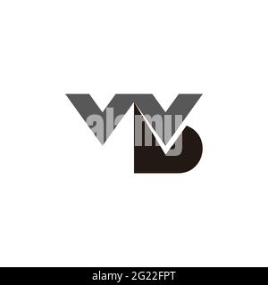 letter wb simple geometric logo vector Stock Vector