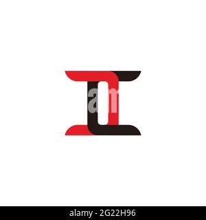 letter cc linked colorful design logo vector Stock Vector