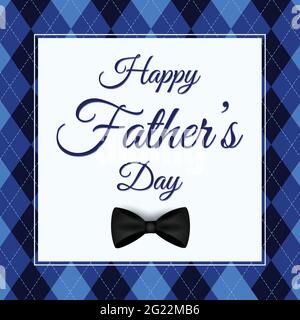 Happy father's day vector background with eyeglasses and bowtie. Fathers day greetings. Stock Vector