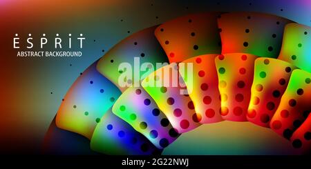 Abstract colorful background graphics template with blended multiple geometric objects Stock Vector