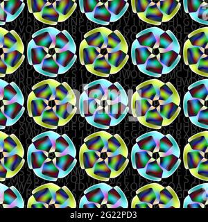 Ornament flower colorful pattern vector tile for multipurpose use in design Stock Vector