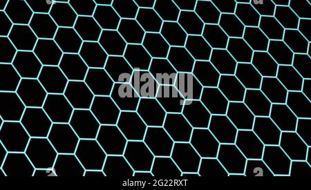 Futuristic blue hexagon background. Futuristic honeycomb concept. abstract Stock Vector