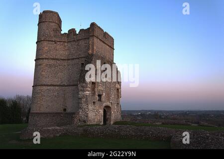 Donnington Castle in Newbury at Dusk Stock Photo